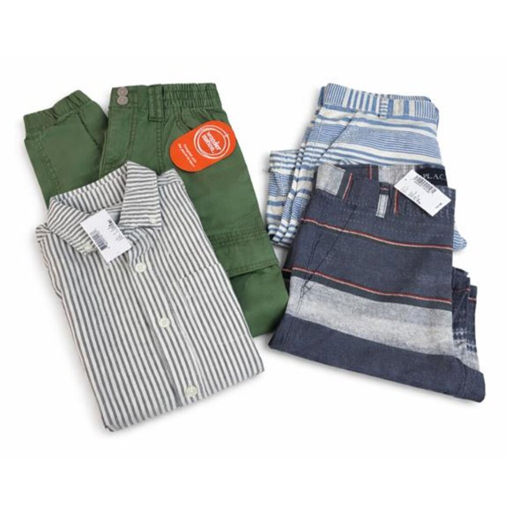 The Children’s Place Boys Size 8 Clothing Lot 4 Piece Bermuda Shorts Pants Shirt